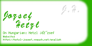 jozsef hetzl business card